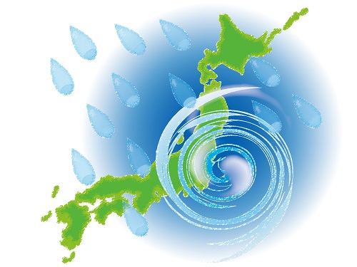 台風に強い沖縄の赤瓦。台風の名前は「ヤギ」