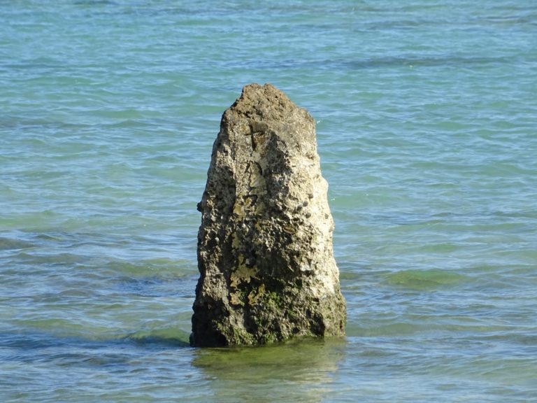 「ヤハラヅカサ」は、アマミキヨが降り立った海の中に建つ東御廻りの聖地